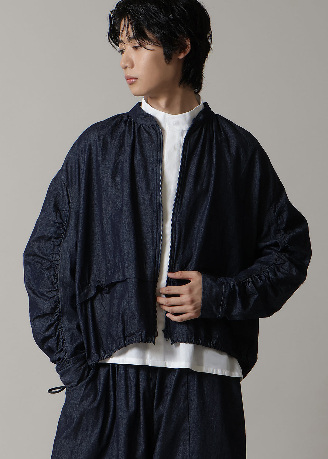 Rhythm Gathered Sleeve Jacket Denim