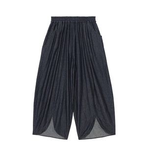 スカルプテッド バルーンパンツ デニム