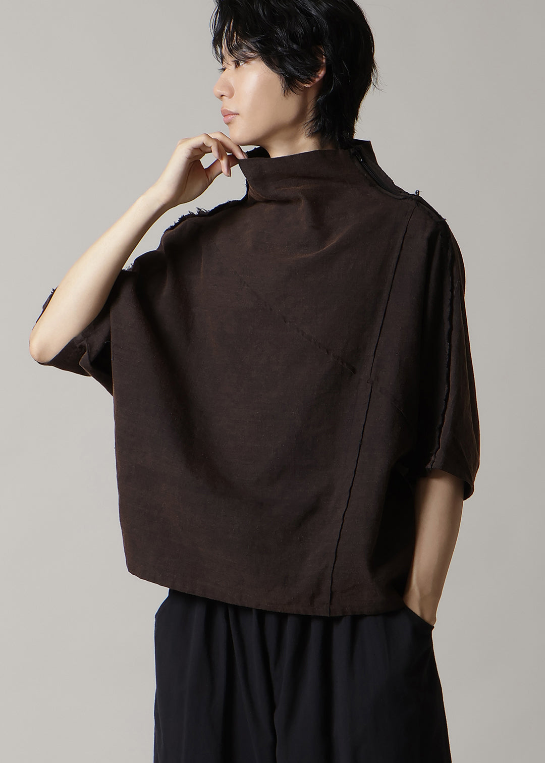 Sculpted Dolman Tops Washed Khadi