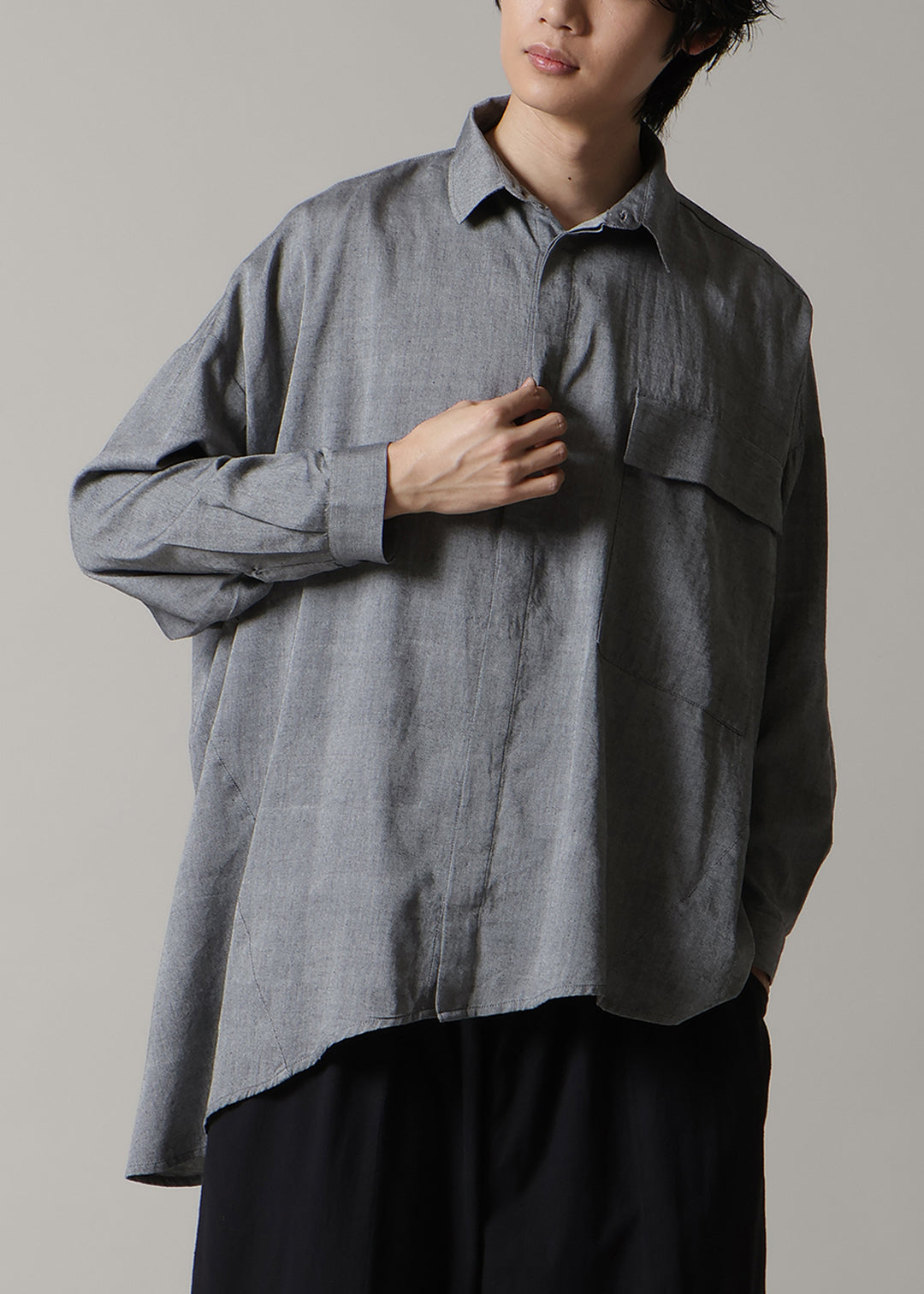 Asymme Side Long SH F/S 150tw Khadi