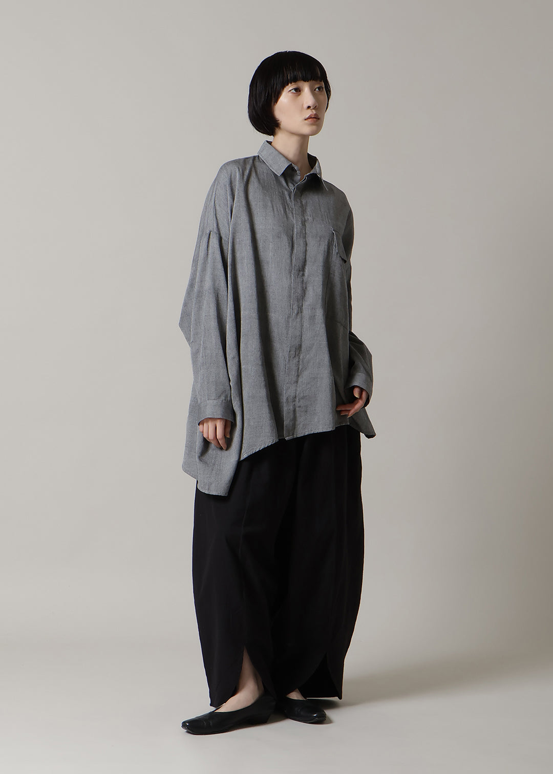 Asymme Side Long SH F/S 150tw Khadi