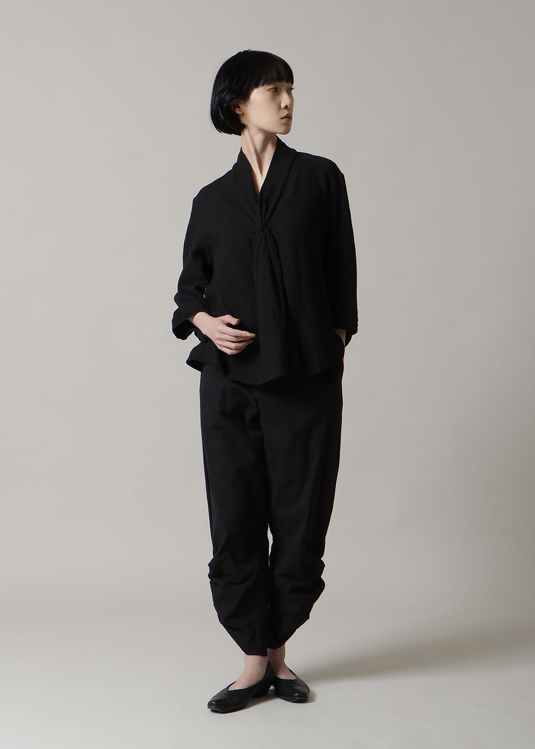 Sculpted Twist Neck TP Cotton Gauze