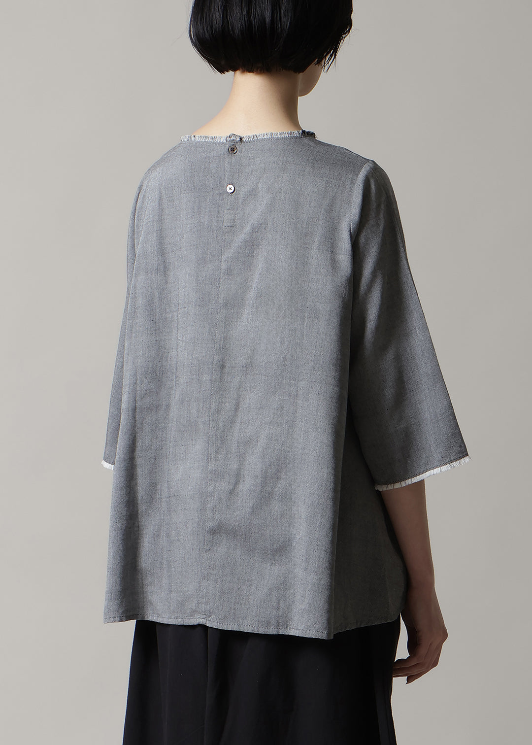 Rhythm Shirring 3Q Tops 150tw Khadi