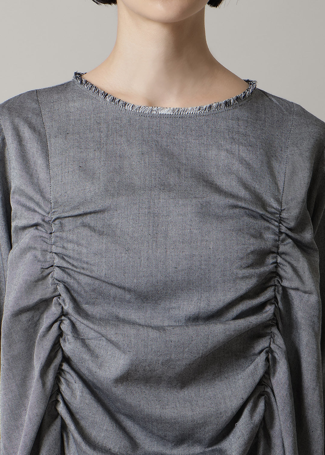 Rhythm Shirring 3Q Tops 150tw Khadi