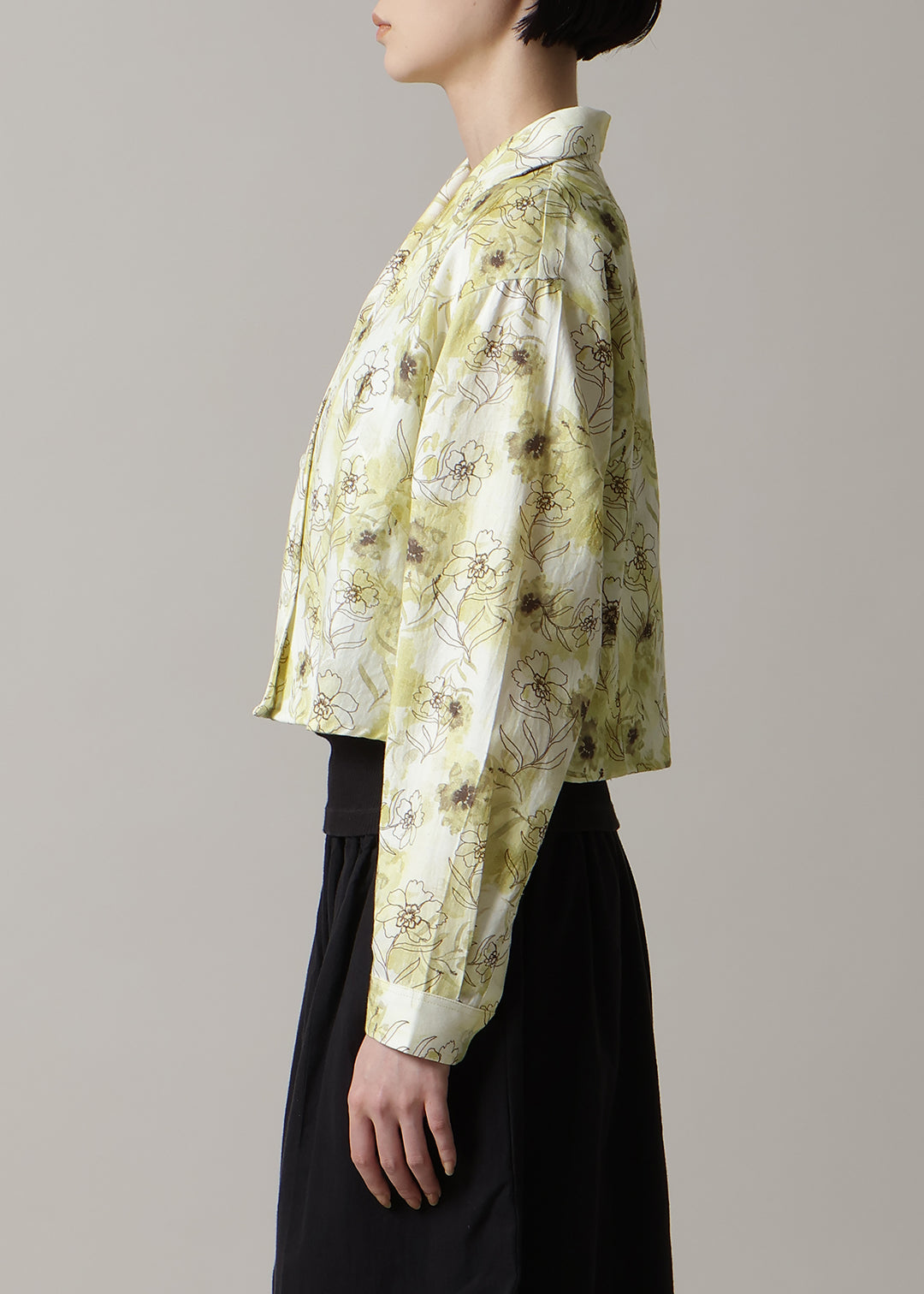 Kaname Shawl Collar SH Print Khadi