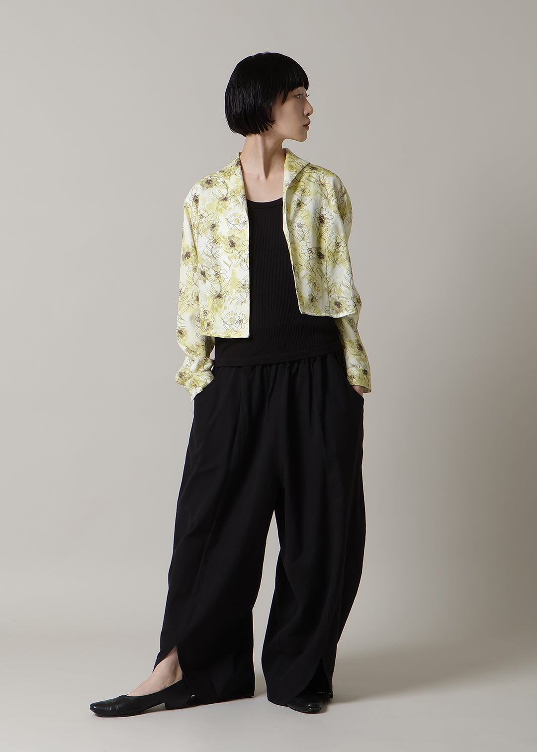 Kaname Shawl Collar SH Print Khadi