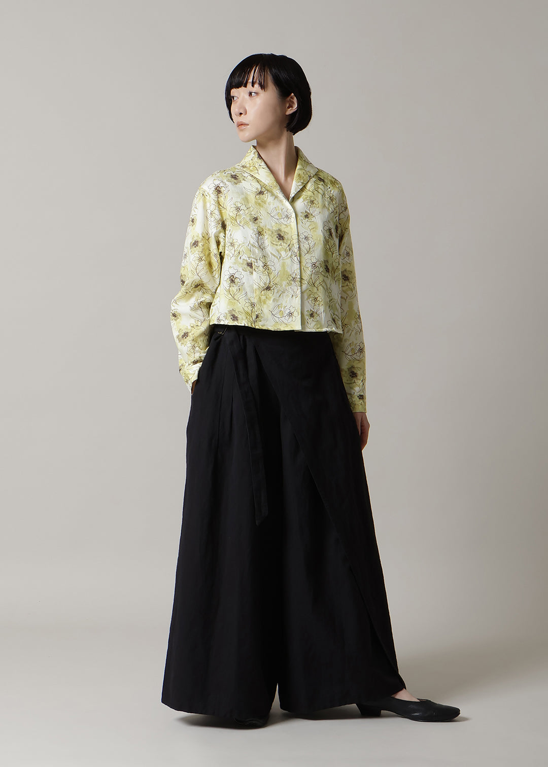 Sculpted Wrap Pants Linen Khadi