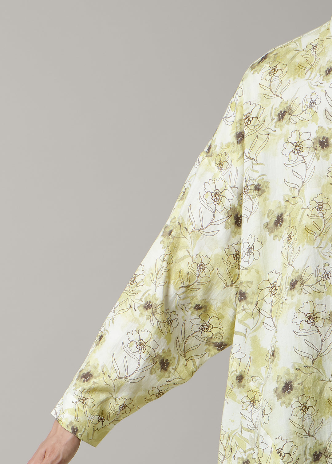 Asymme Side Long SH F/S Print Khadi