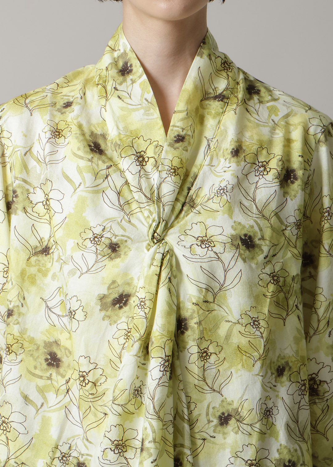 Sculpted Twist Neck TP Print Khadi