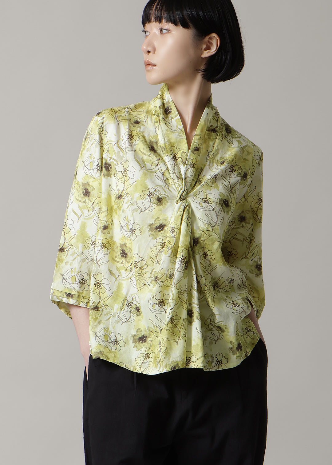 Sculpted Twist Neck TP Print Khadi