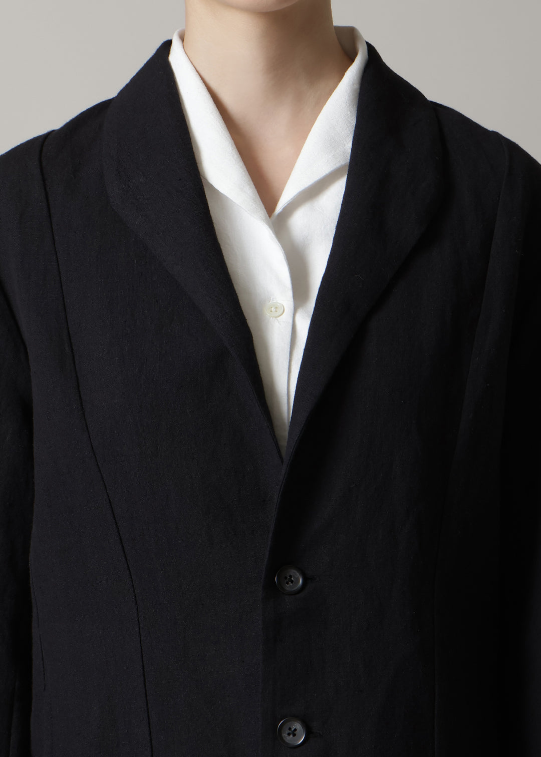 Kaname Slim Jacket Linen Khadi