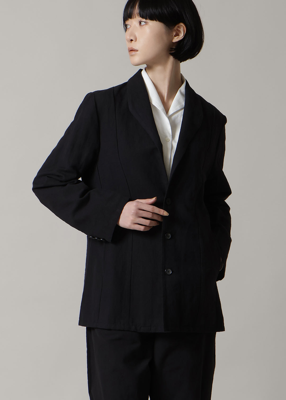 Kaname Slim Jacket Linen Khadi