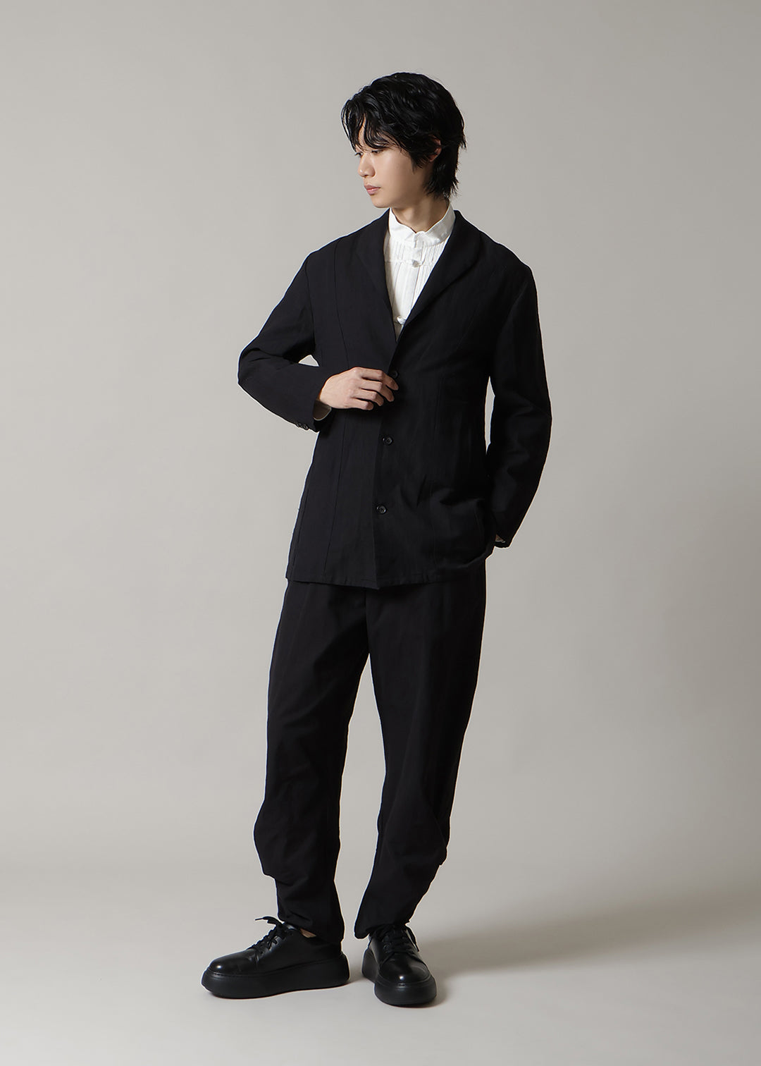 Kaname Slim Jacket Linen Khadi