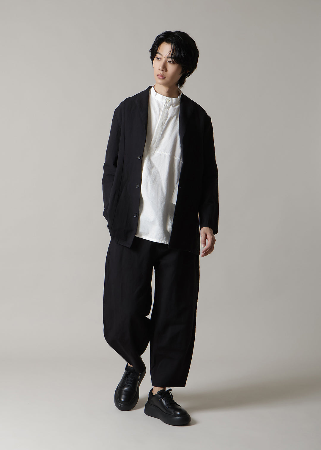 Kaname Slim Jacket Linen Khadi