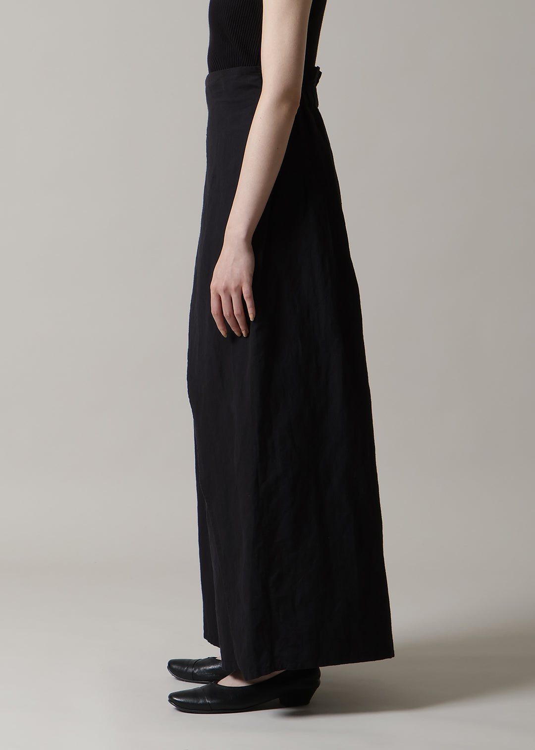 Sculpted Wrap Pants Linen Khadi