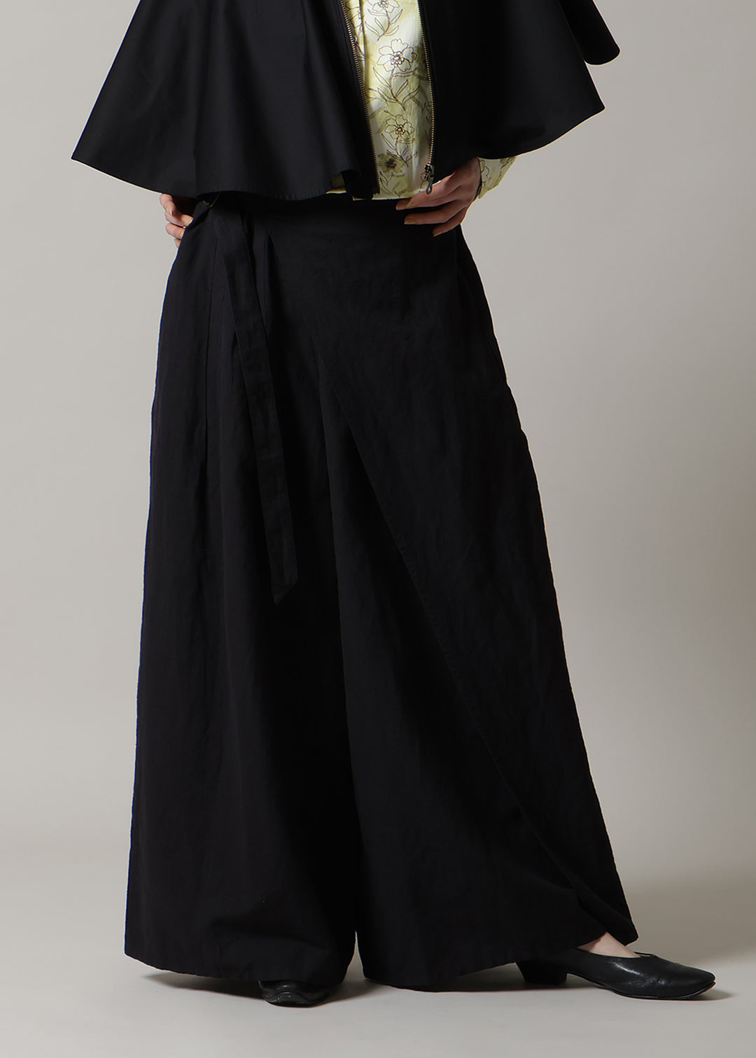 Sculpted Wrap Pants Linen Khadi