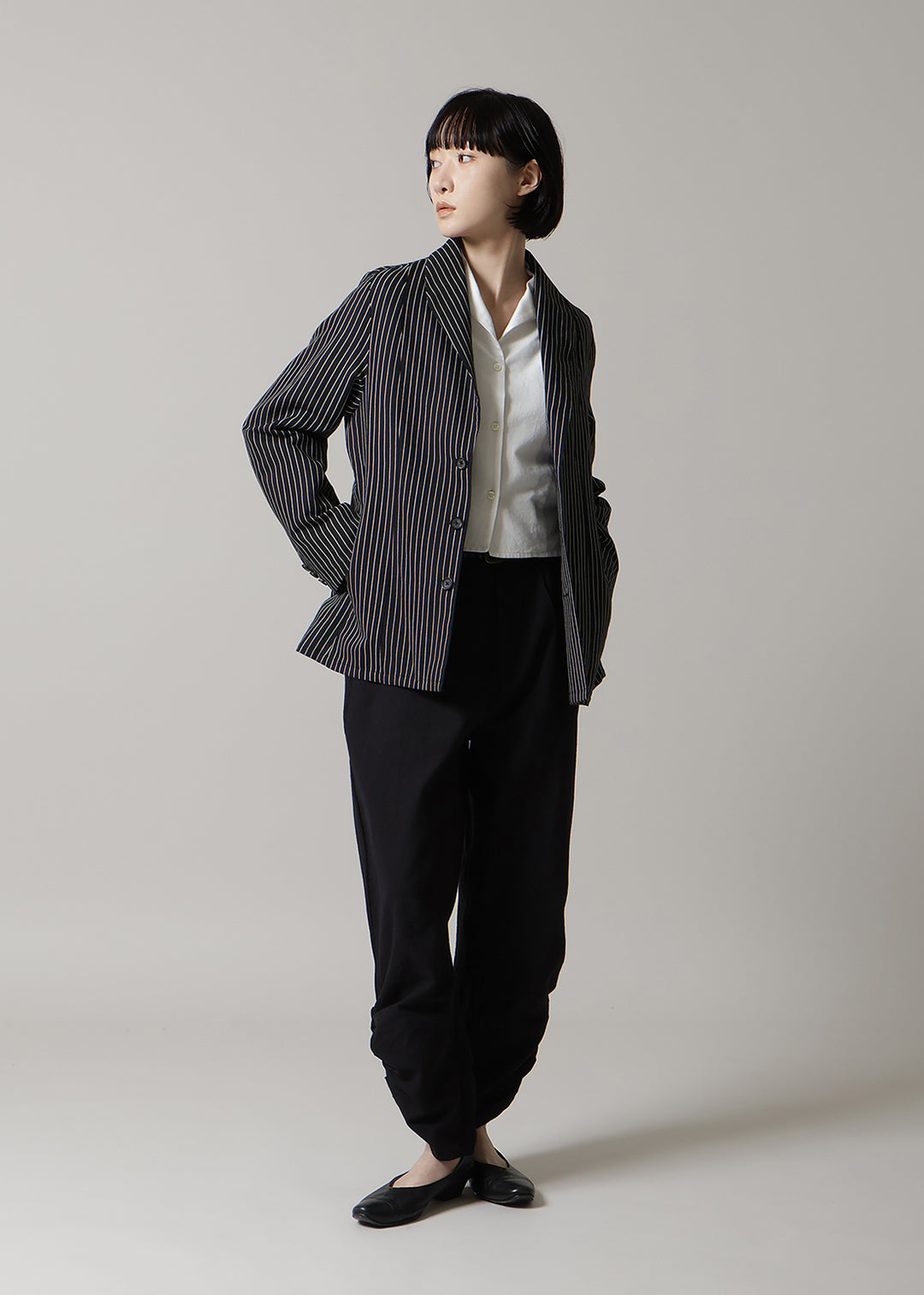 Kaname Slim Jacket L/C stripe