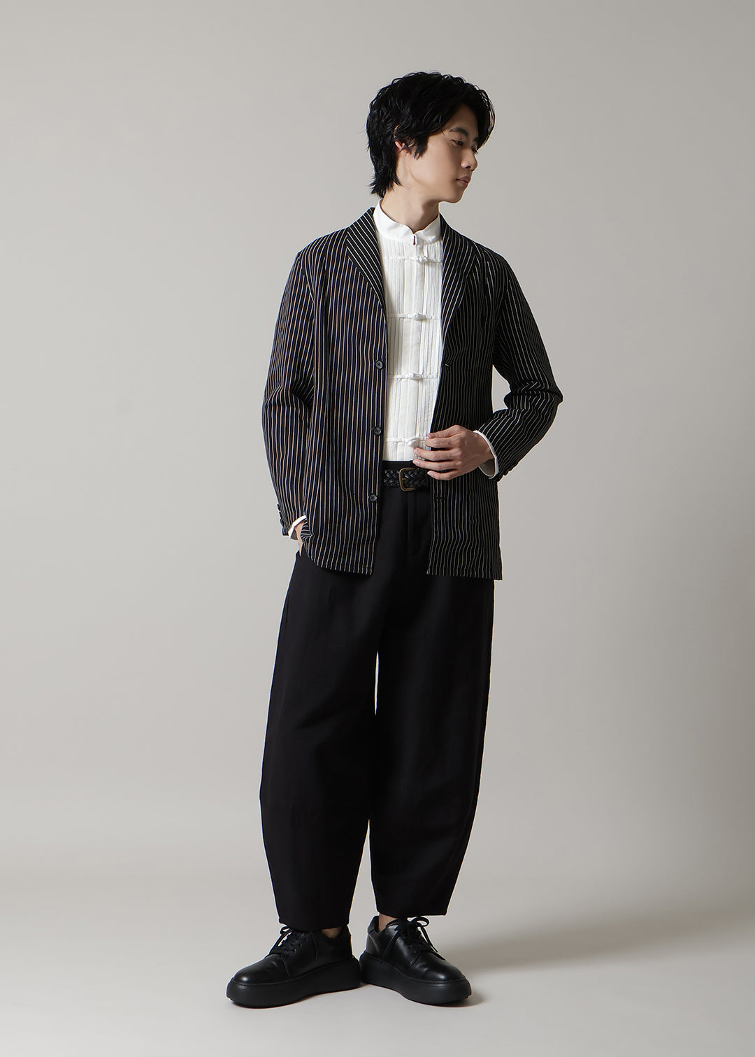 Kaname Slim Jacket L/C stripe