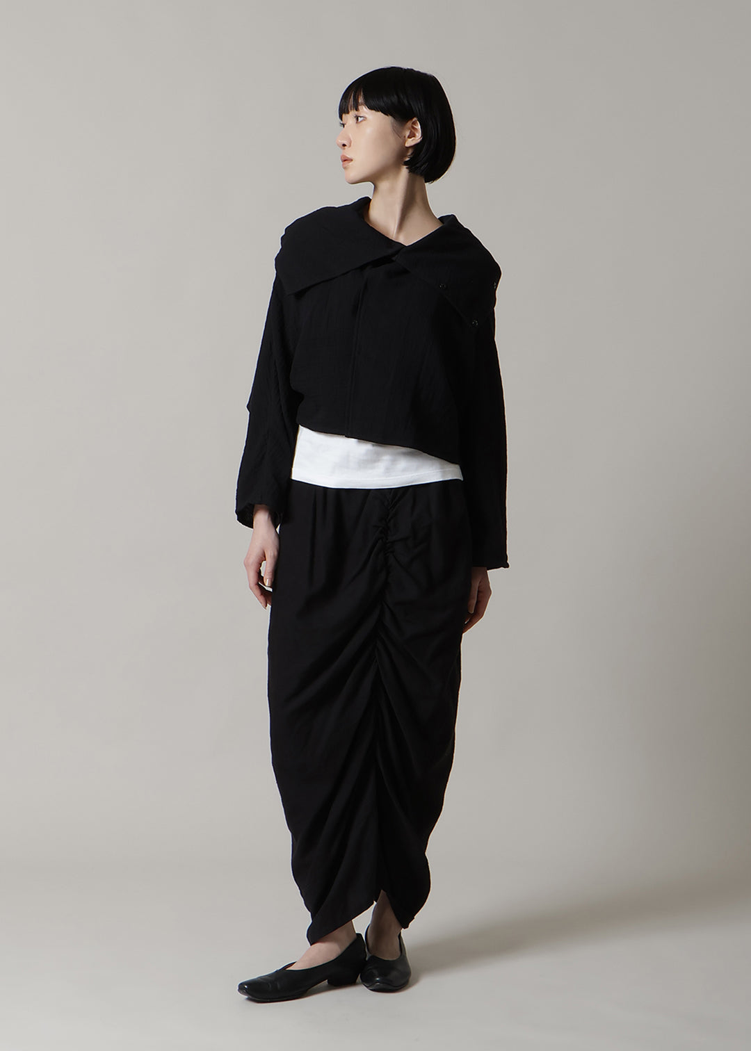 Sculpted Multiway Cape Cotton Gauze