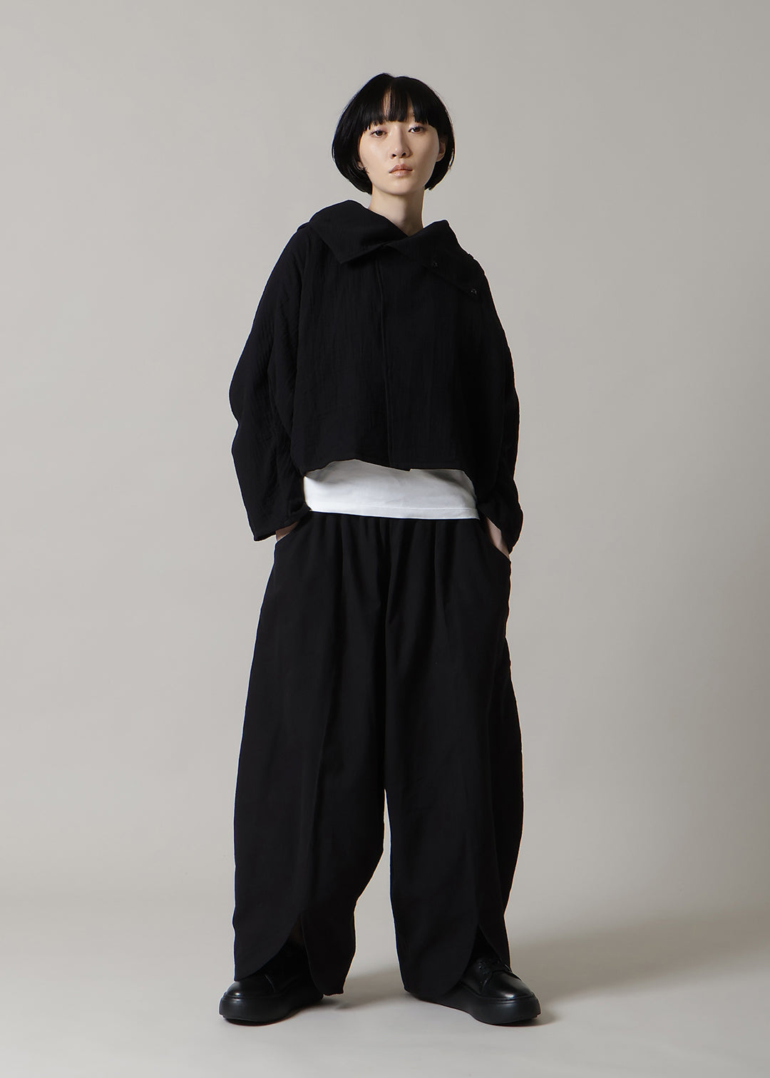 Sculpted Multiway Cape Cotton Gauze