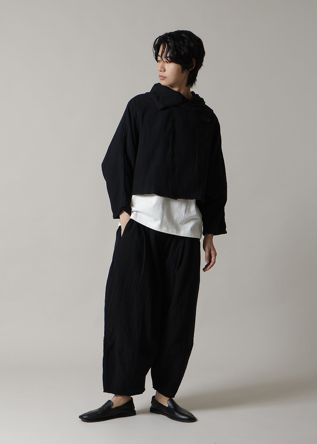 Sculpted Multiway Cape Cotton Gauze