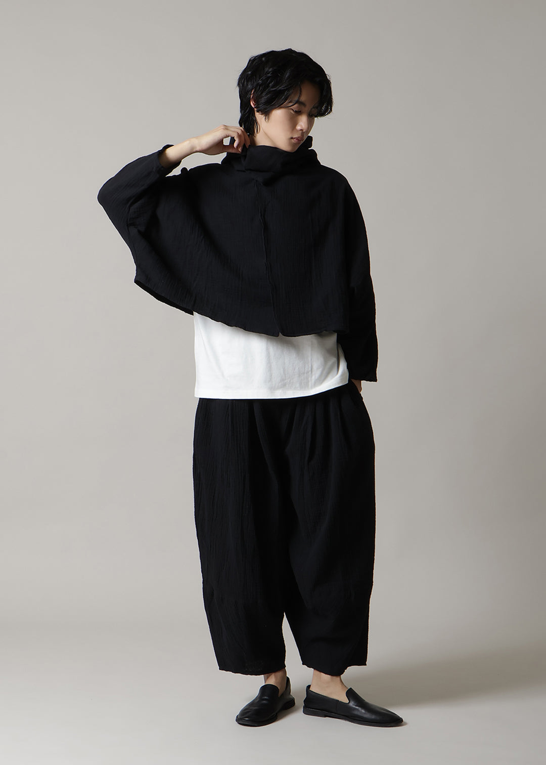 Sculpted Multiway Cape Cotton Gauze