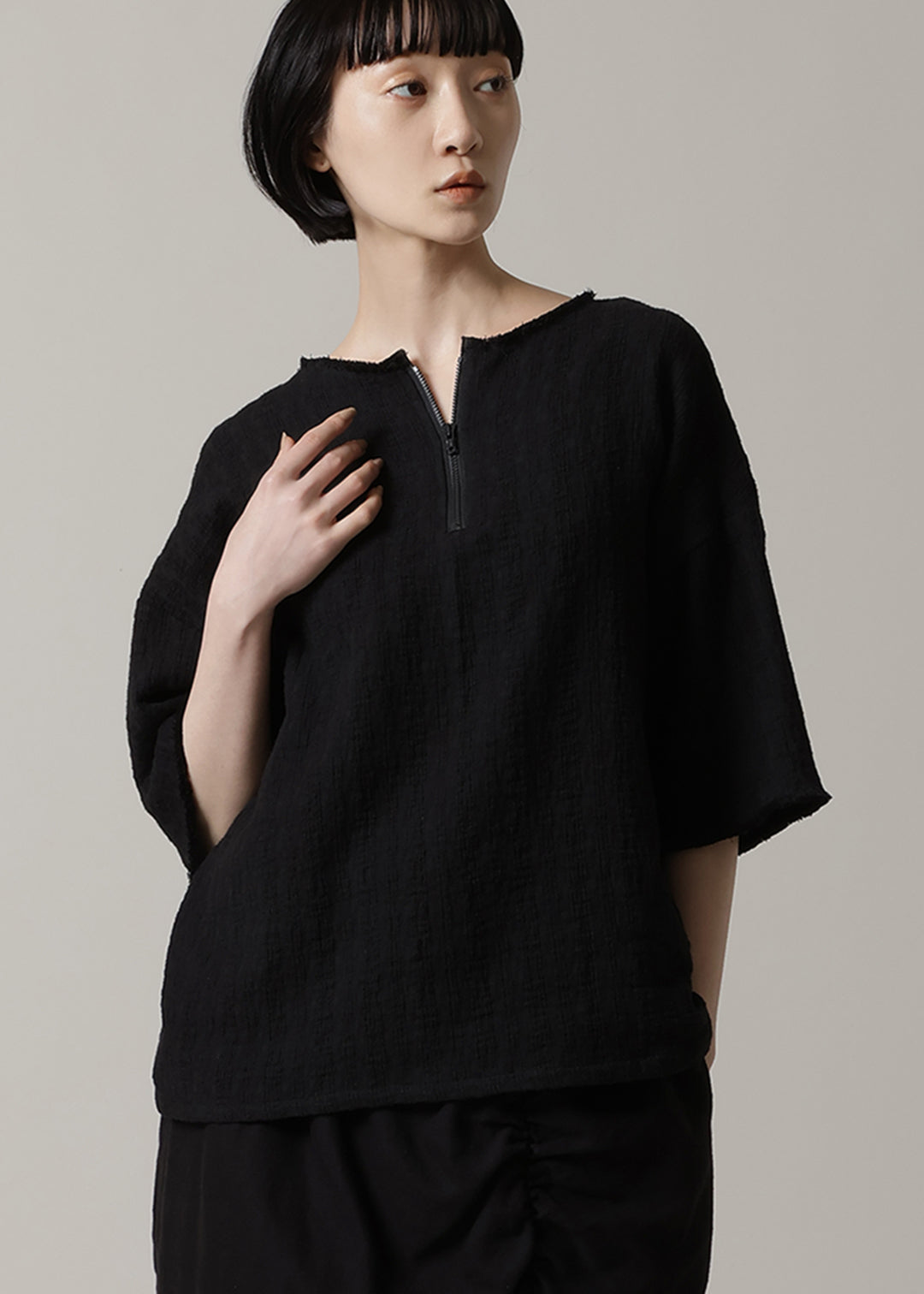 トップス GREASER size16 Kaname Zip-up Tops Dobby Gauze – マザーハウス 公式サイト
