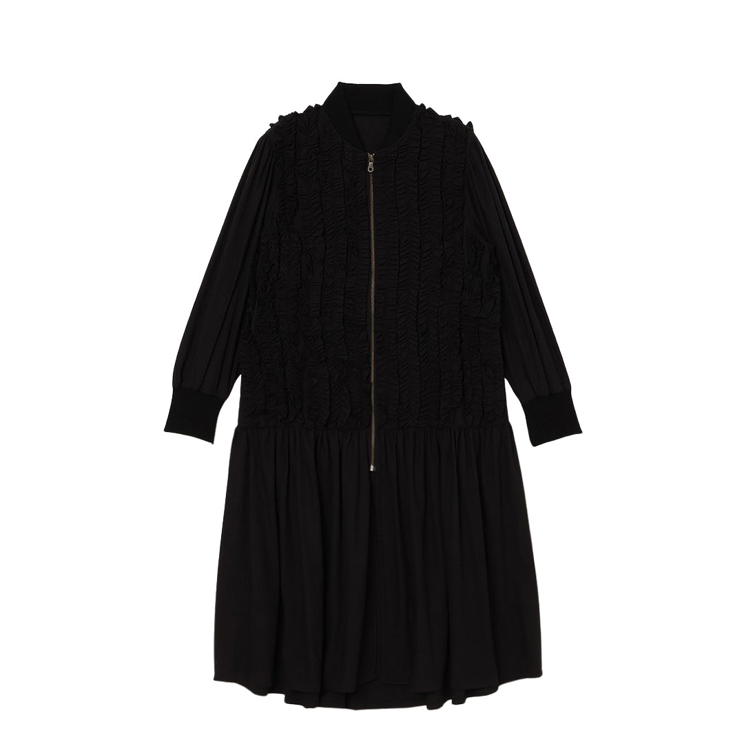 I.V. Panel Zip Jacket Cotton Ruffle