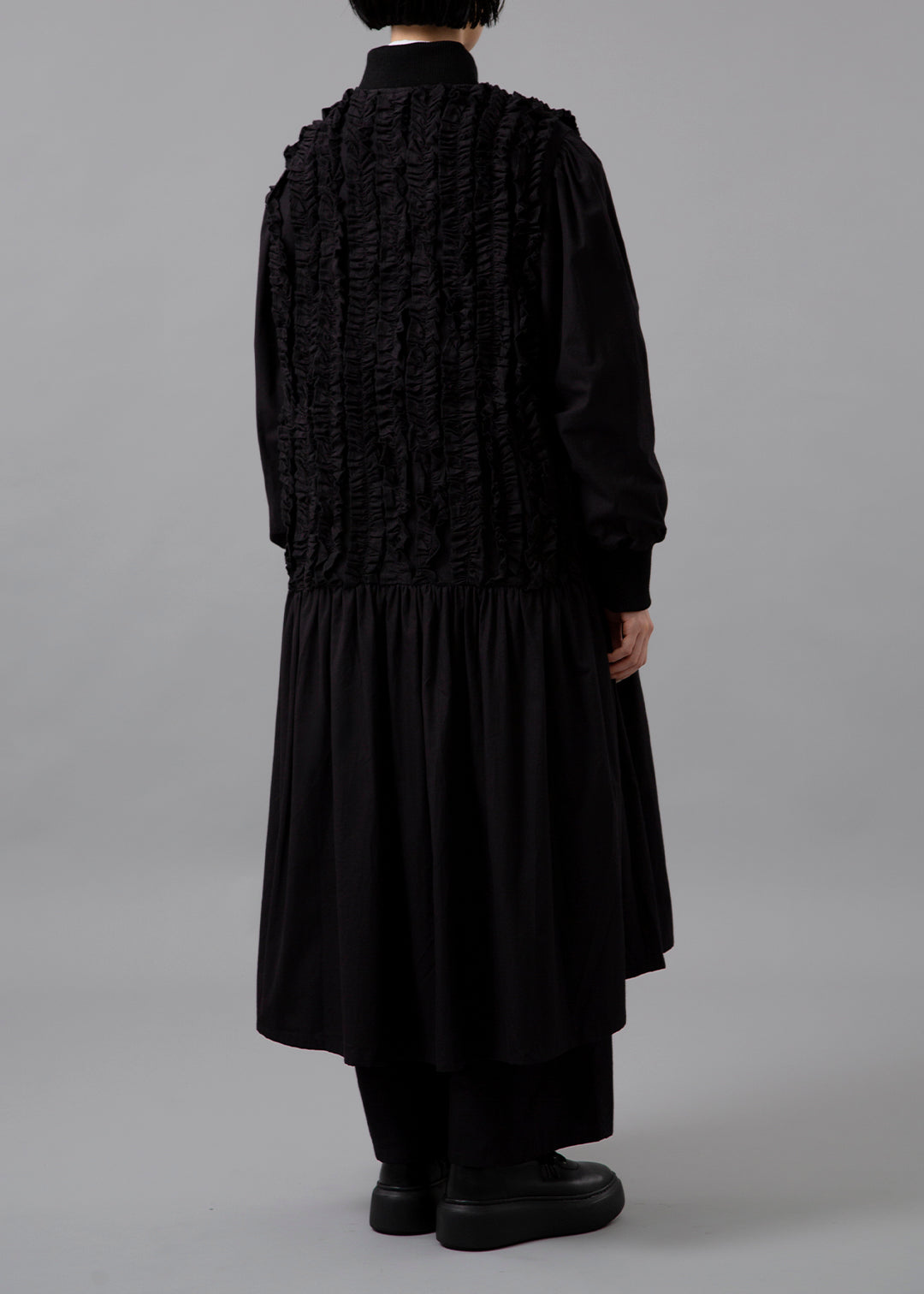 I.V. Panel Zip Jacket Cotton Ruffle
