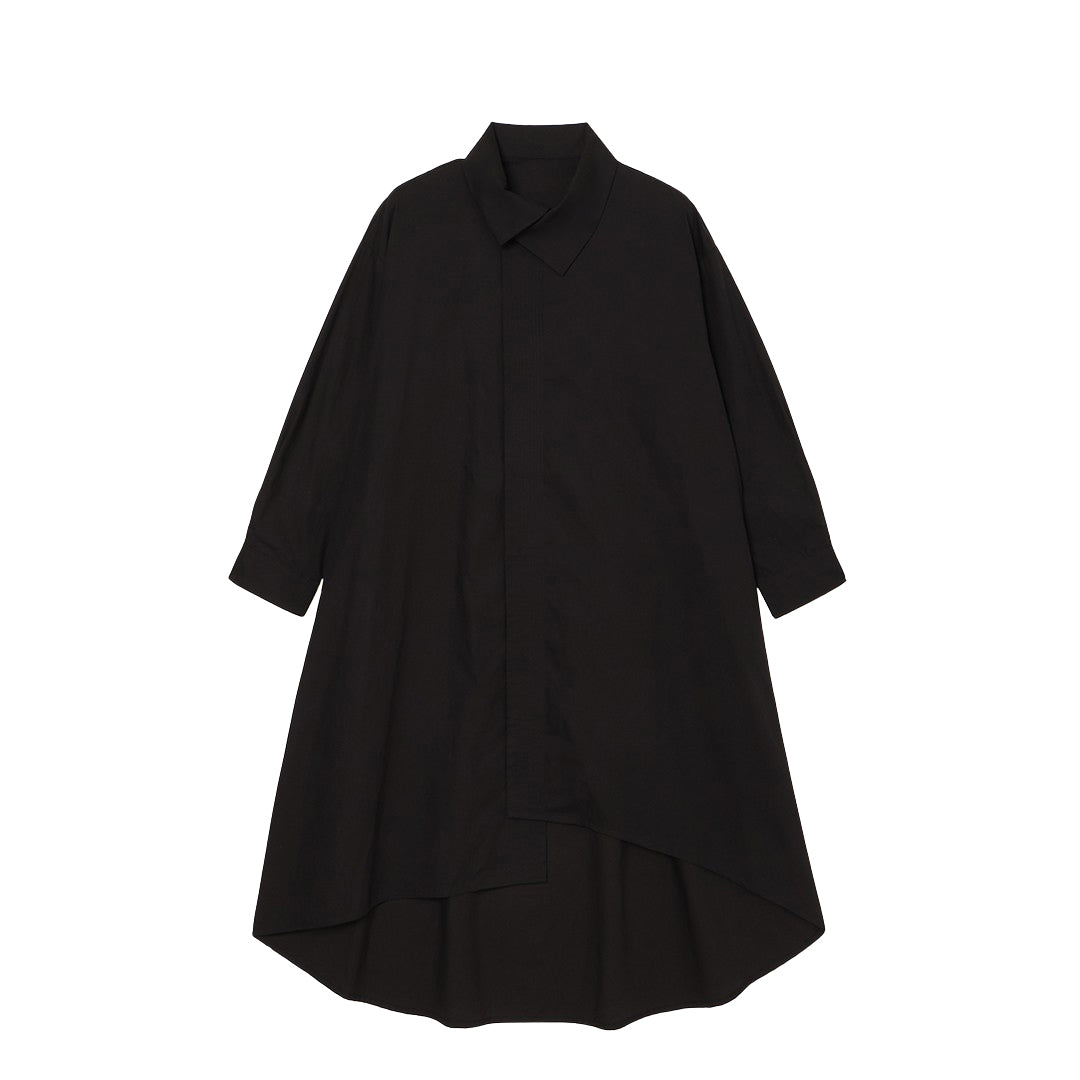 Sculpted Drape Long Shirt Poplin