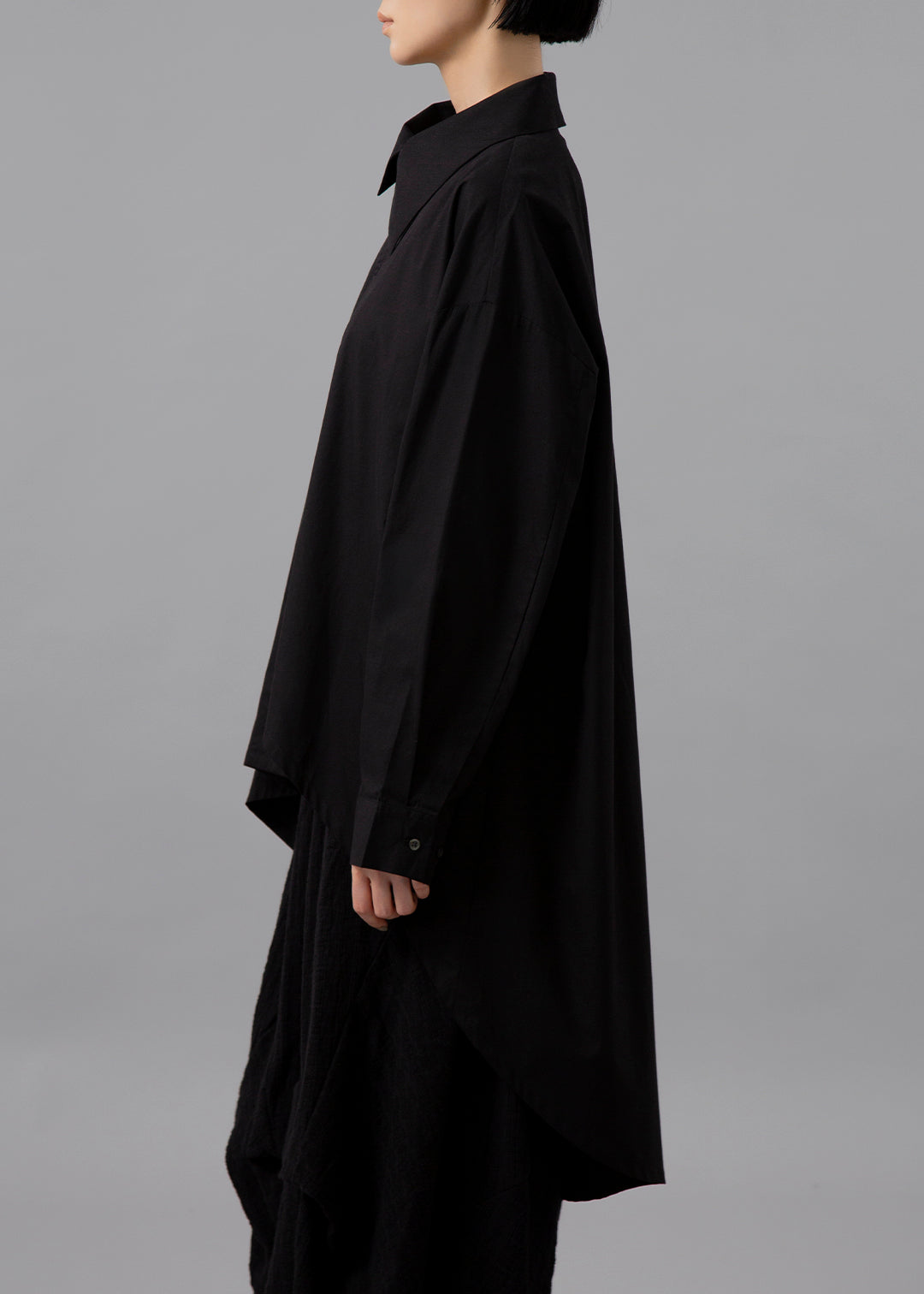 Sculpted Drape Shirt Poplin