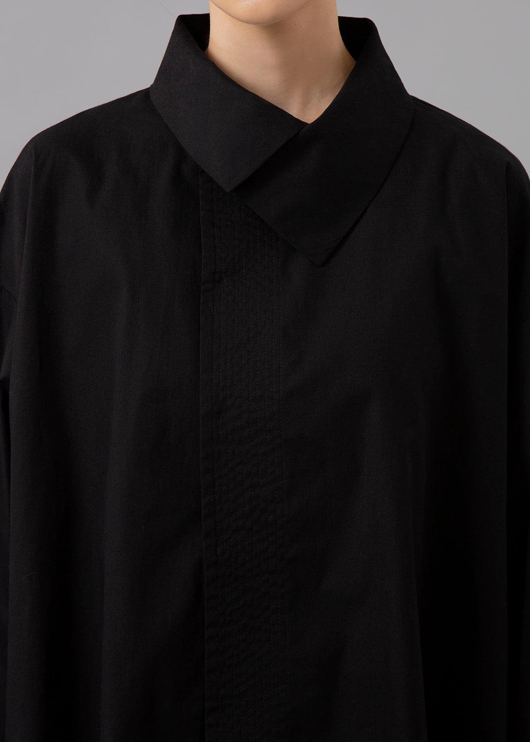 Sculpted Drape Shirt Poplin
