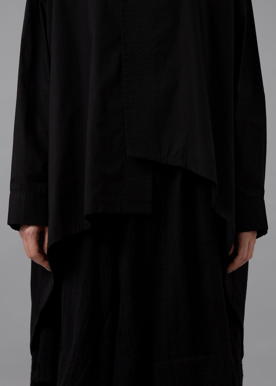 Sculpted Drape Shirt Poplin