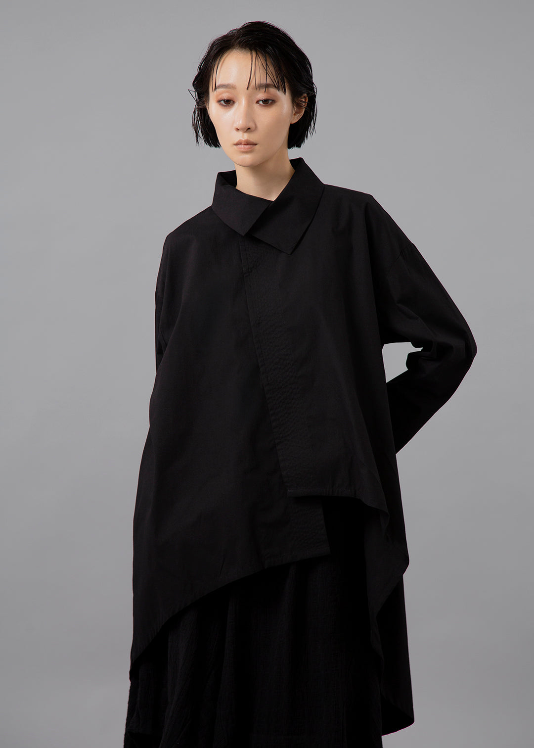 Sculpted Drape Shirt Poplin
