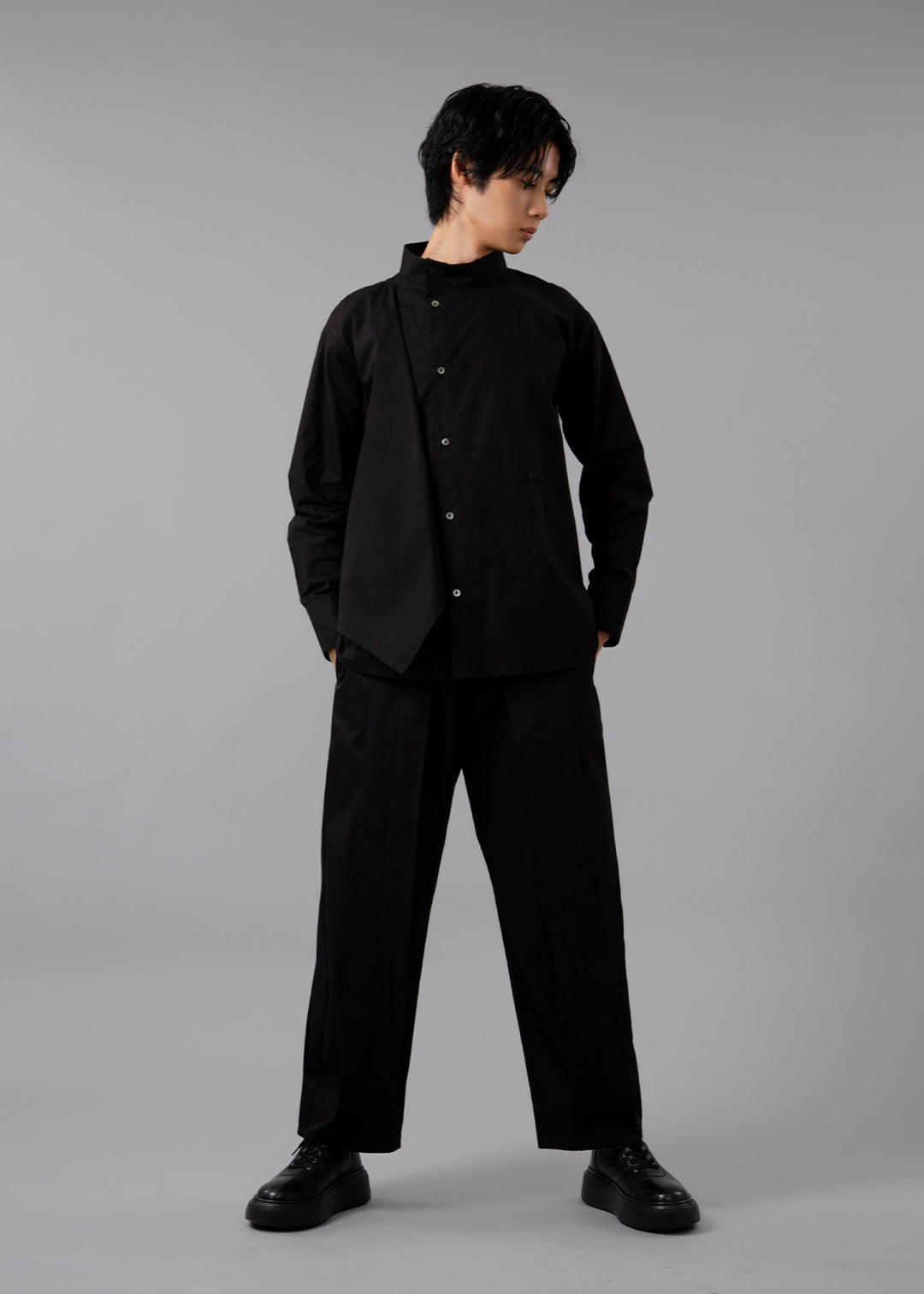 Sculpted Side Layered Shirt Poplin