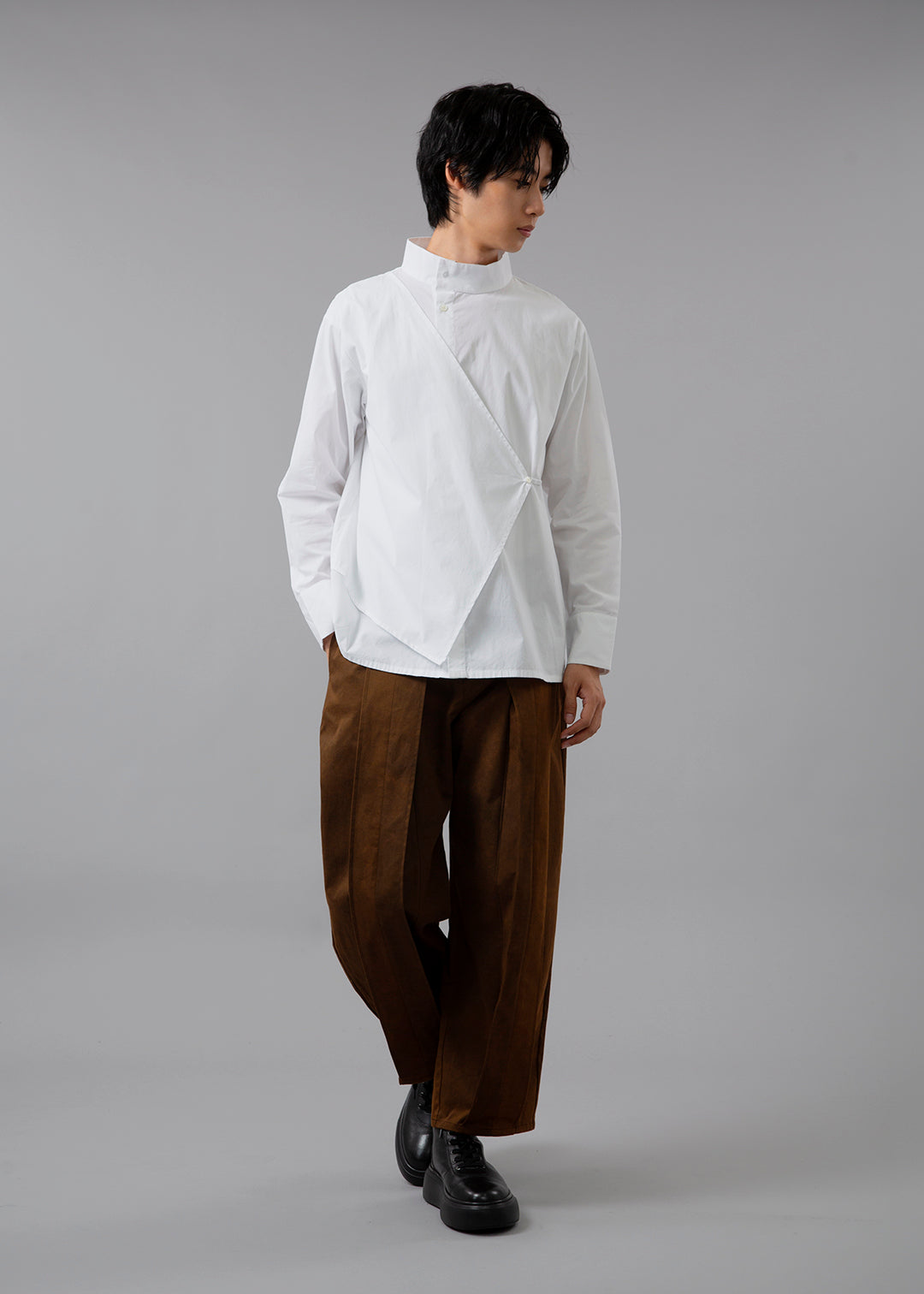 Sculpted Side Layered Shirt Poplin