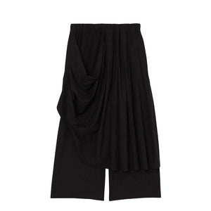 スカルプテッド ドレープタックパンツ コットン