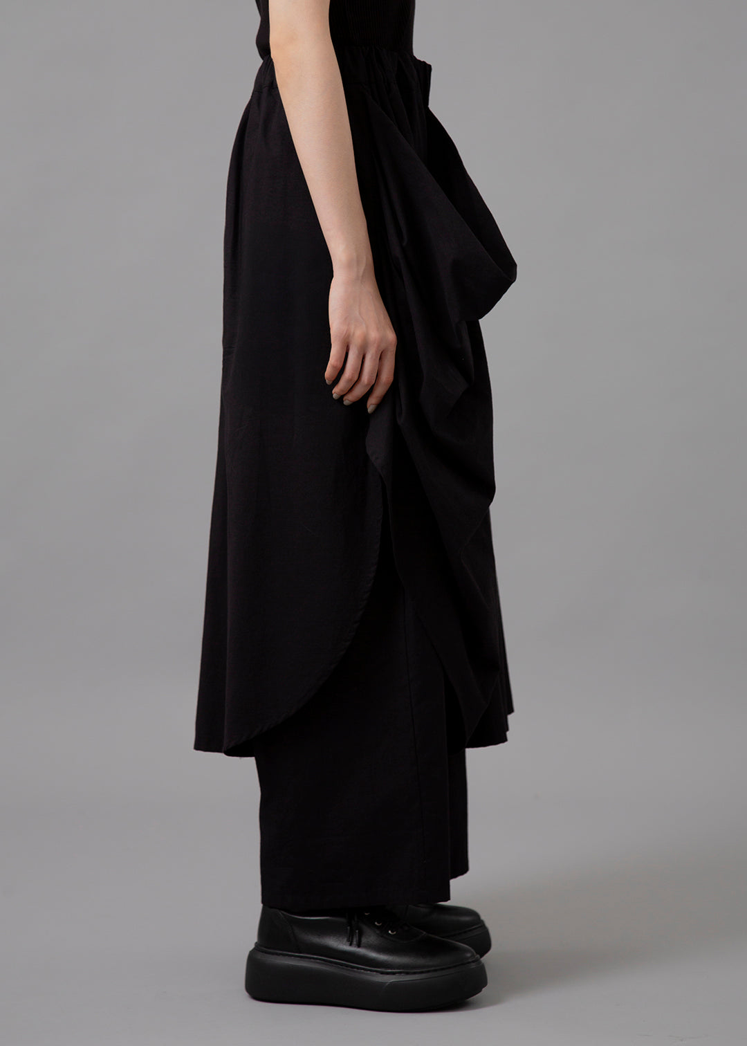 Sculpted Drape Tuck Pants Cotton