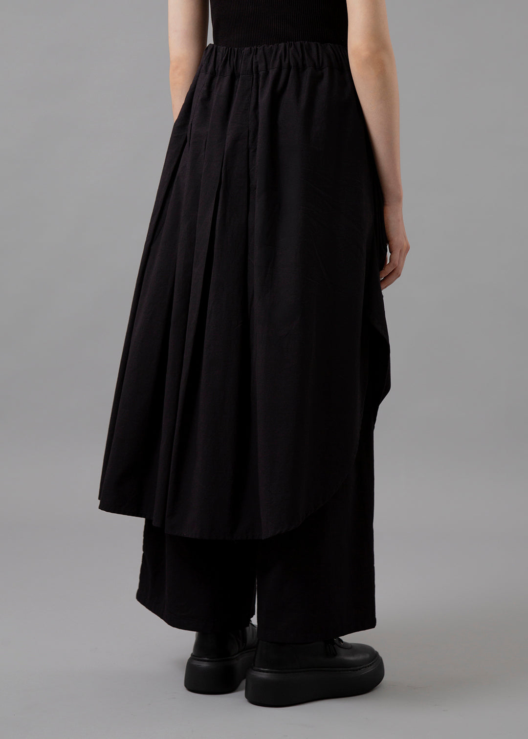 Sculpted Drape Tuck Pants Cotton