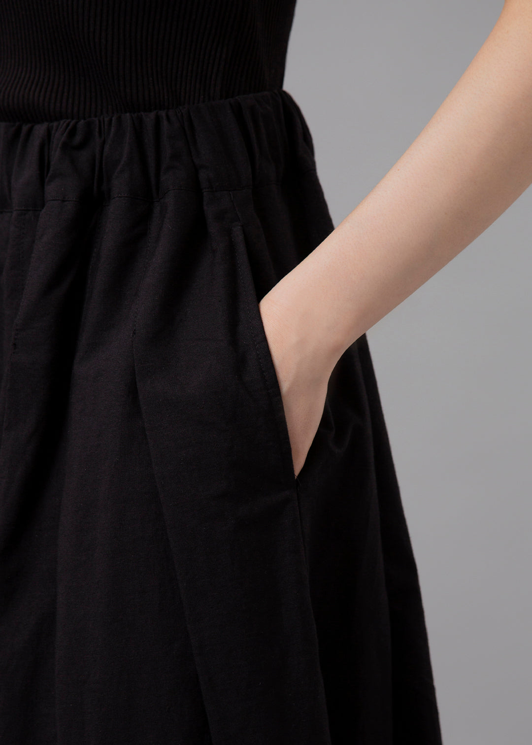 Sculpted Drape Tuck Pants Cotton