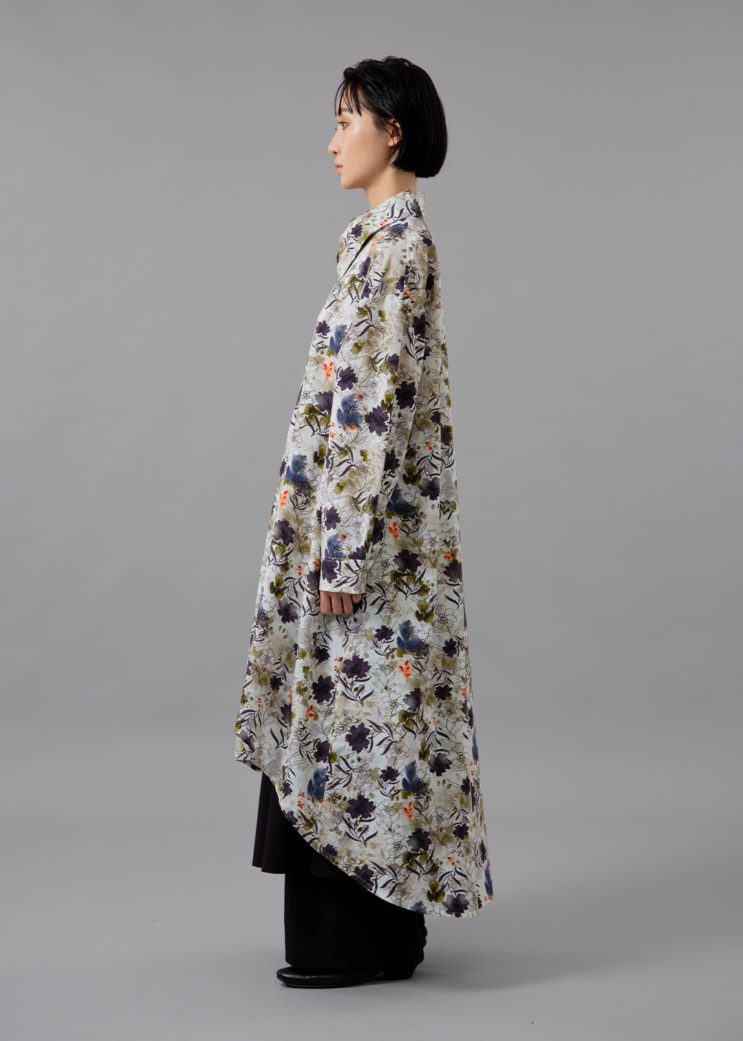 Sculpted Drape Long SH Print Poplin