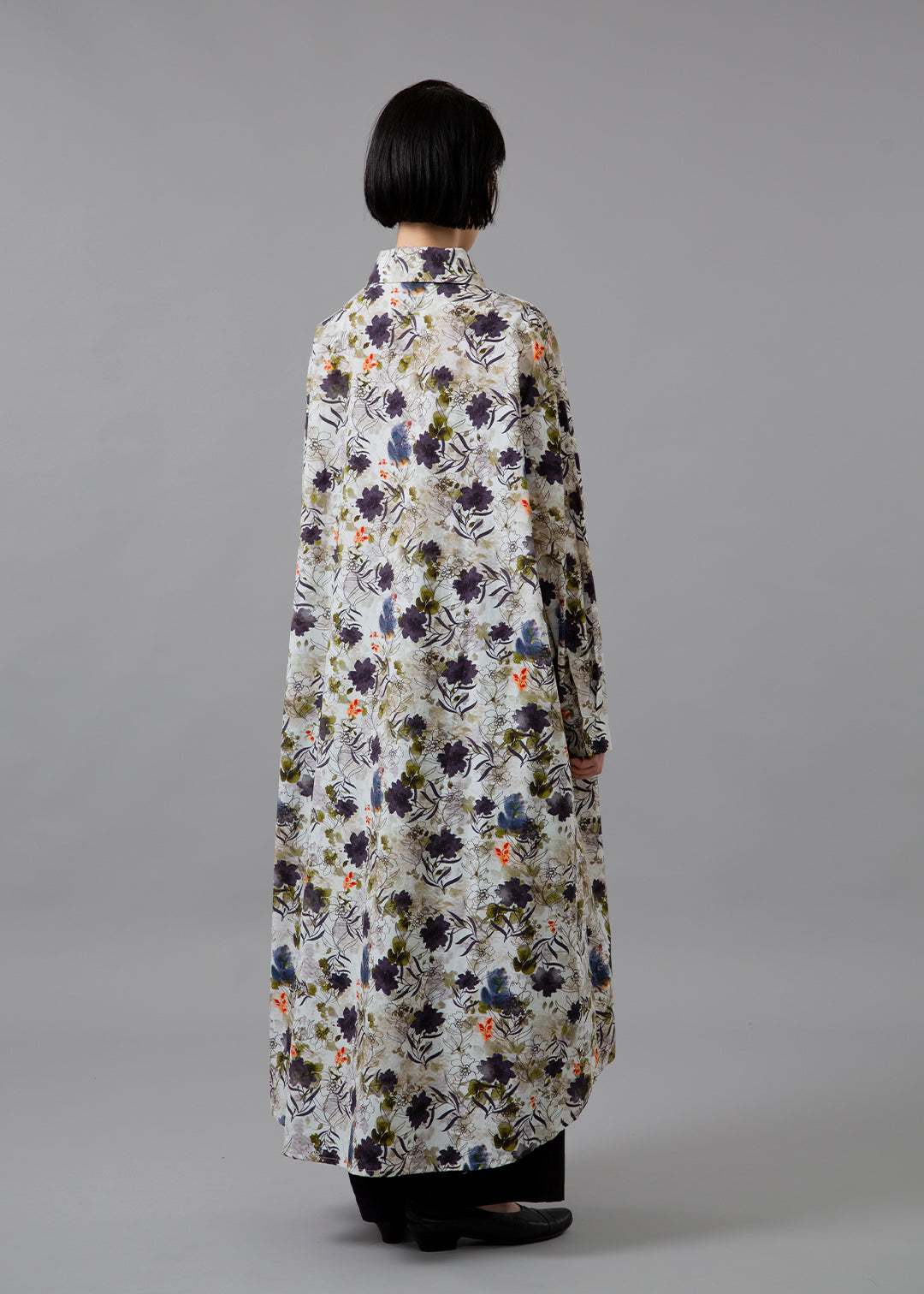 Sculpted Drape Long SH Print Poplin
