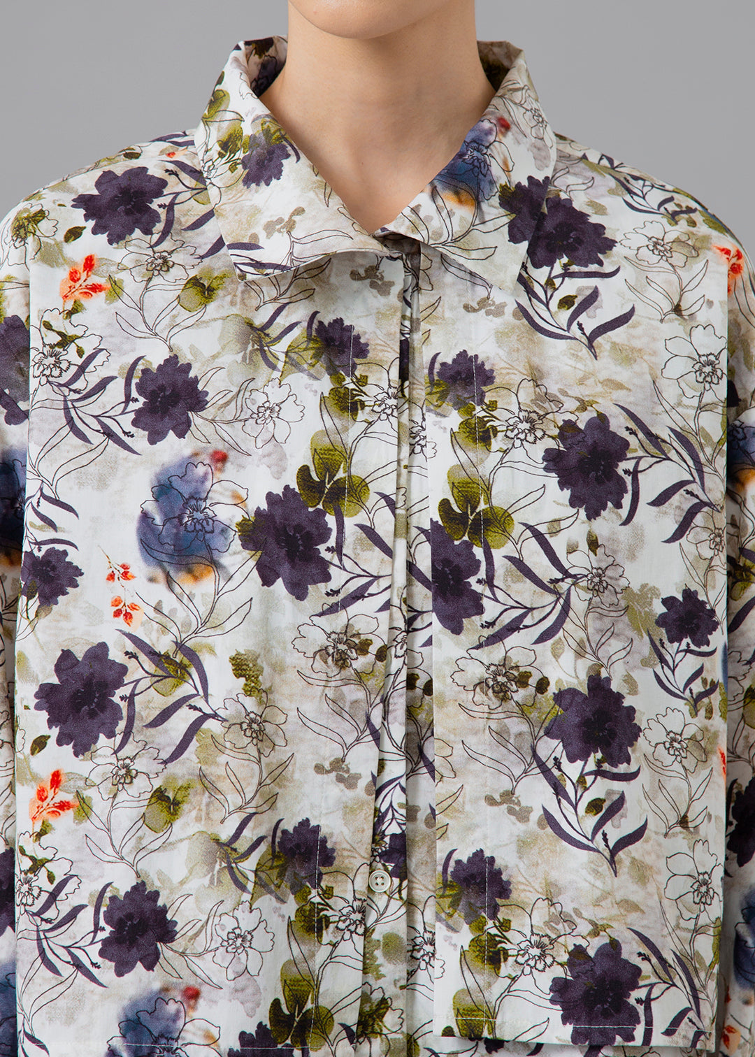 Kaname Layered Yoke SH Print Poplin
