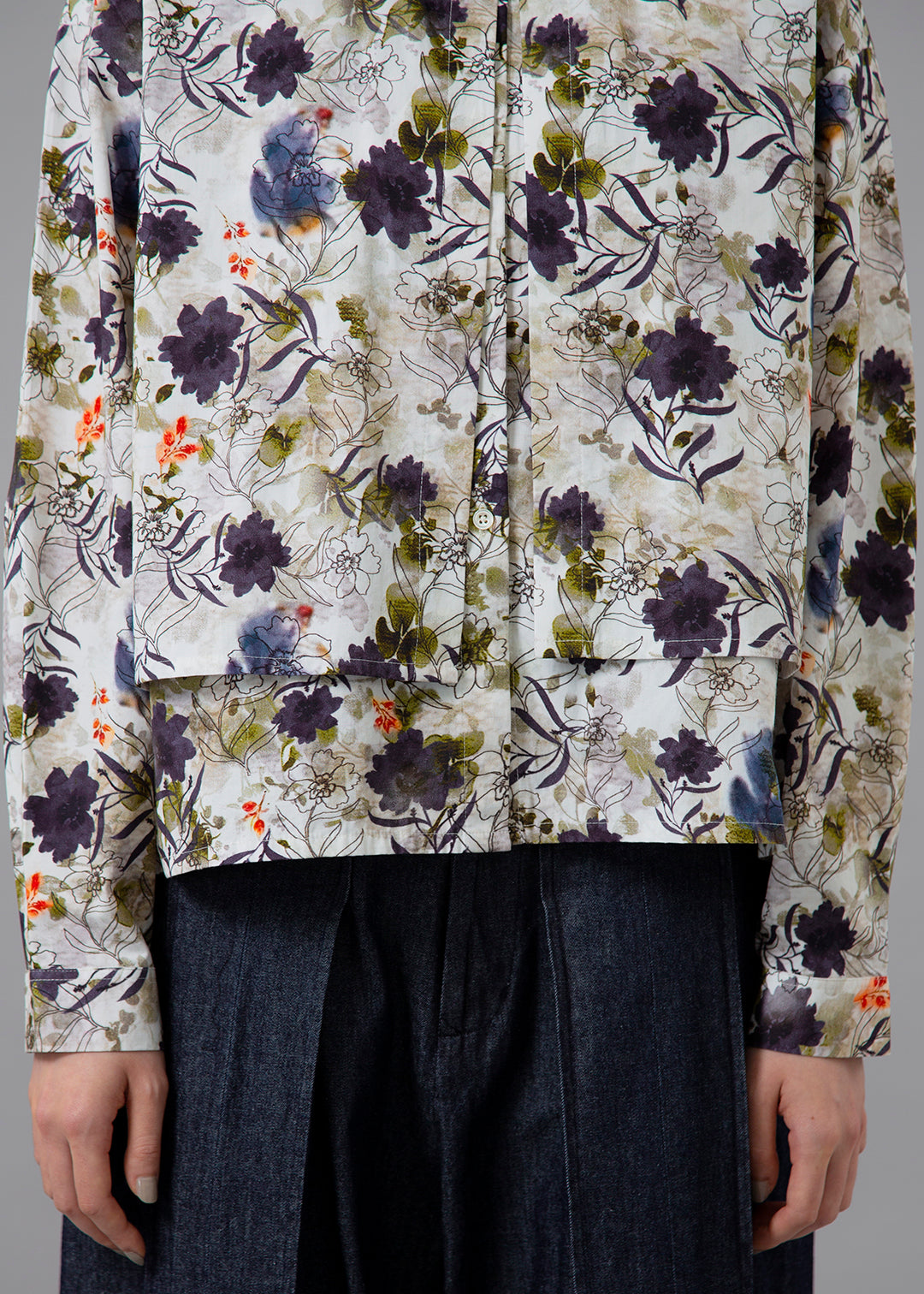 Kaname Layered Yoke SH Print Poplin