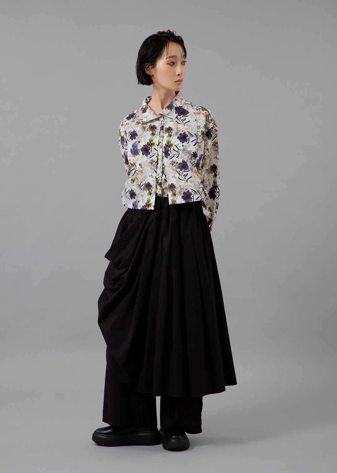 Kaname Layered Yoke SH Print Poplin