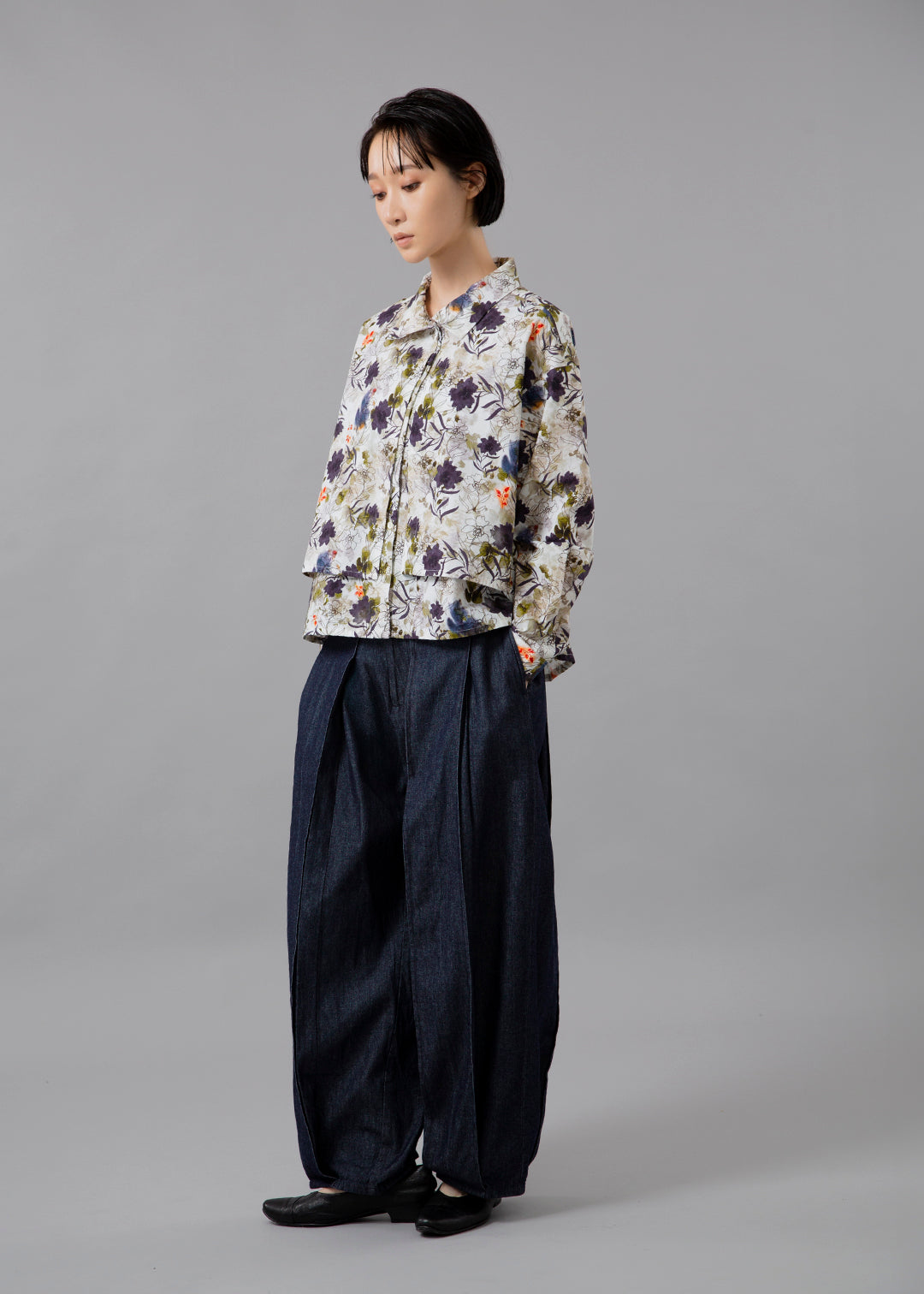 Kaname Layered Yoke SH Print Poplin