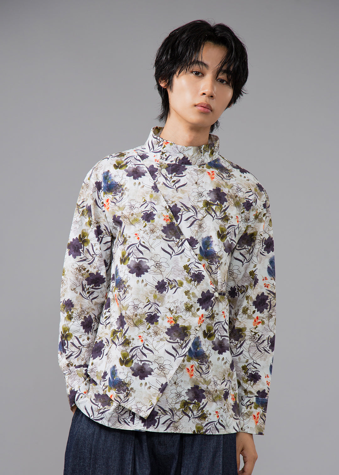Sculpted Side Layer SH Print Poplin