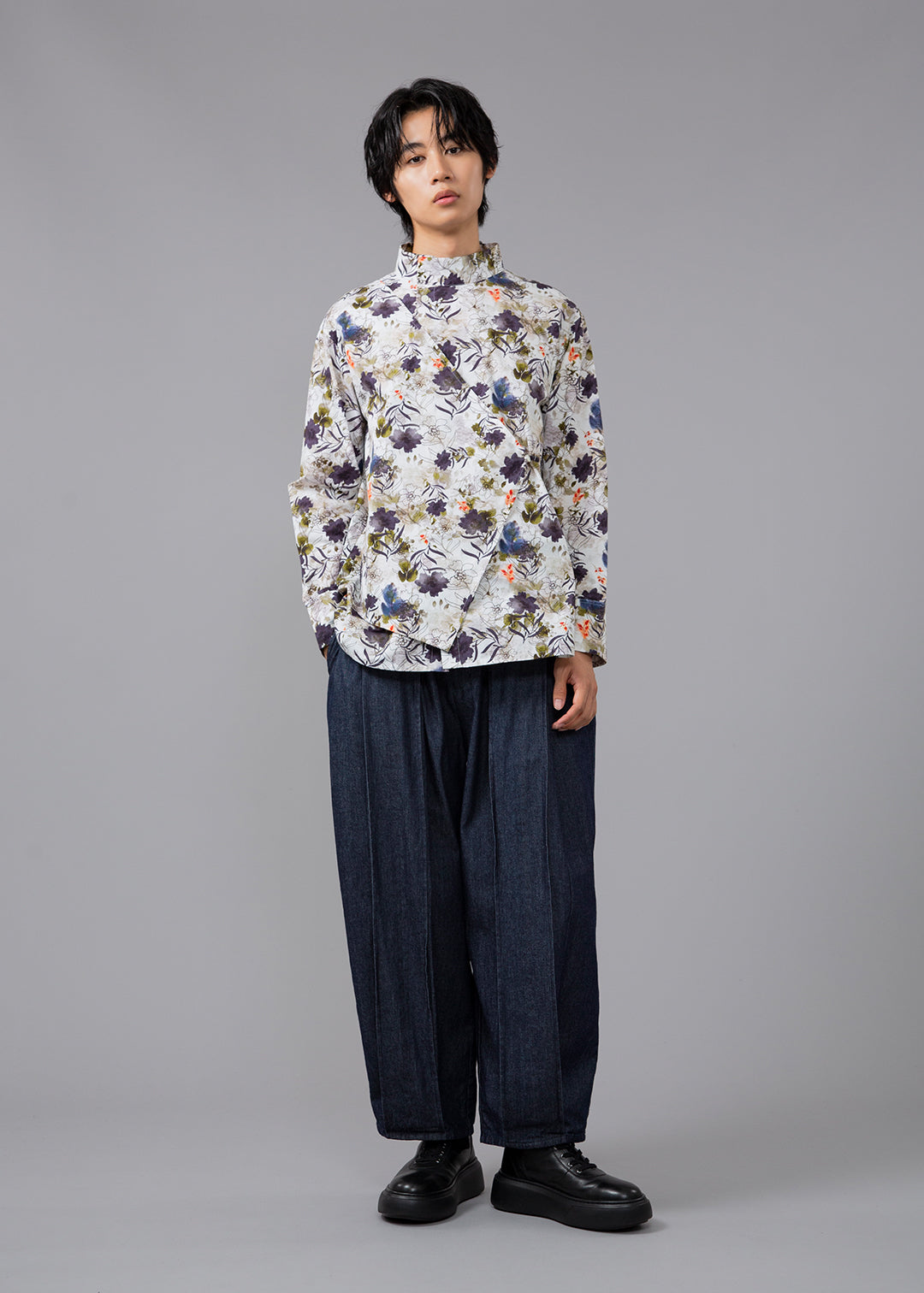 Sculpted Side Layer SH Print Poplin