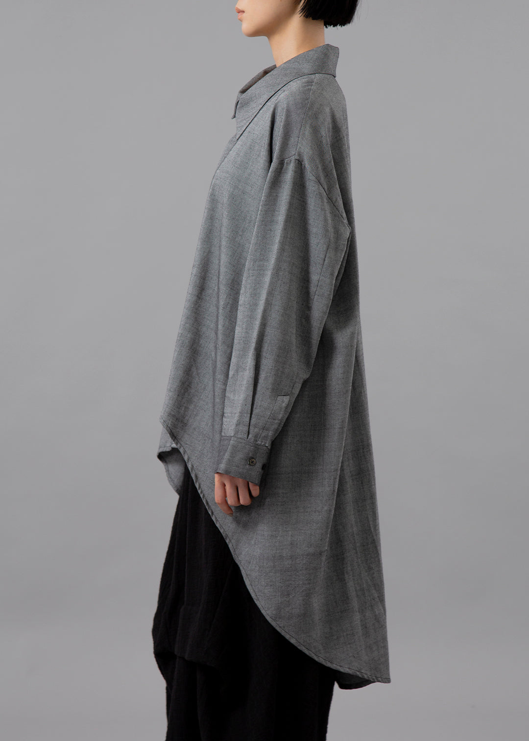 Sculpted Drape Shirt 150tw Khadi