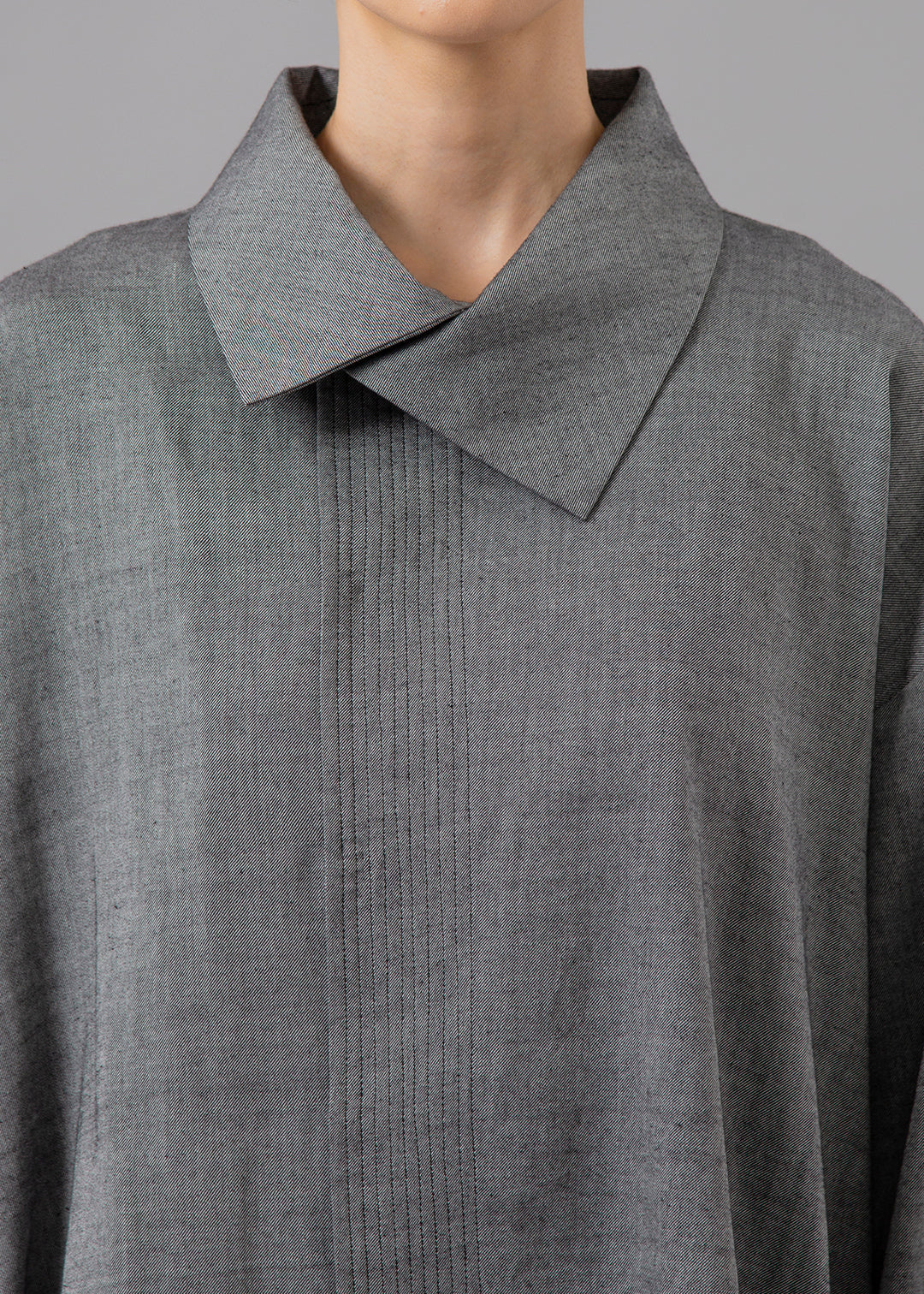 Sculpted Drape Shirt 150tw Khadi